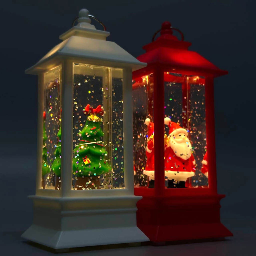 Нічник із різдвяними фігурками всередині., Червоний - № 3 Нічник із різдвяними фігурками всередині., Червоний - № 3