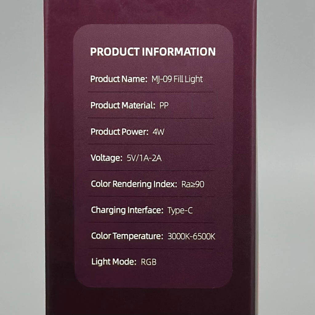 Відеосвітло MJ-09, Білий - № 7 Відеосвітло MJ-09, Білий - № 7