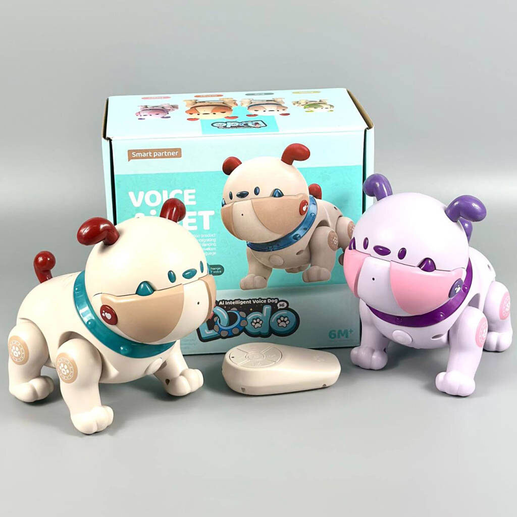 Робот-собака на пульті радіокерування Voice Ai Pet Dodo BG1539, Фіолетовий - № 11 Робот-собака на пульті радіокерування Voice Ai Pet Dodo BG1539, Фіолетовий - № 11