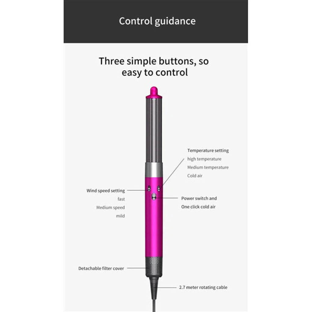 Фен-стайлер Multifunction Hair Styler, Серый - № 9 Фен-стайлер Multifunction Hair Styler, Серый - № 9