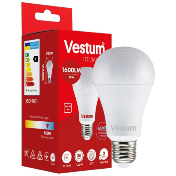 Лампа LED A70 18W 4100K 220V E27 - № 1 Лампа LED A70 18W 4100K 220V E27 - № 1