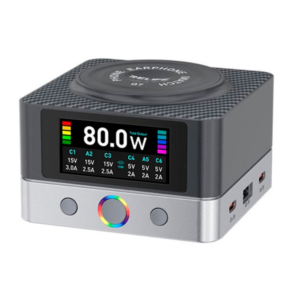 Мережева зарядна станція Relife Q7, Сірий - № 1 Мережева зарядна станція Relife Q7, Сірий - № 1