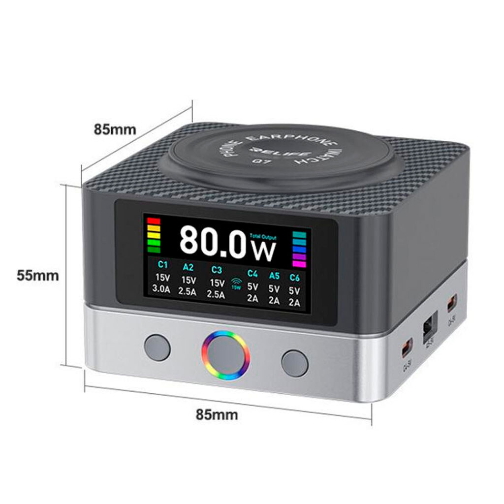 Мережева зарядна станція Relife Q7, Сірий - № 2 Мережева зарядна станція Relife Q7, Сірий - № 2