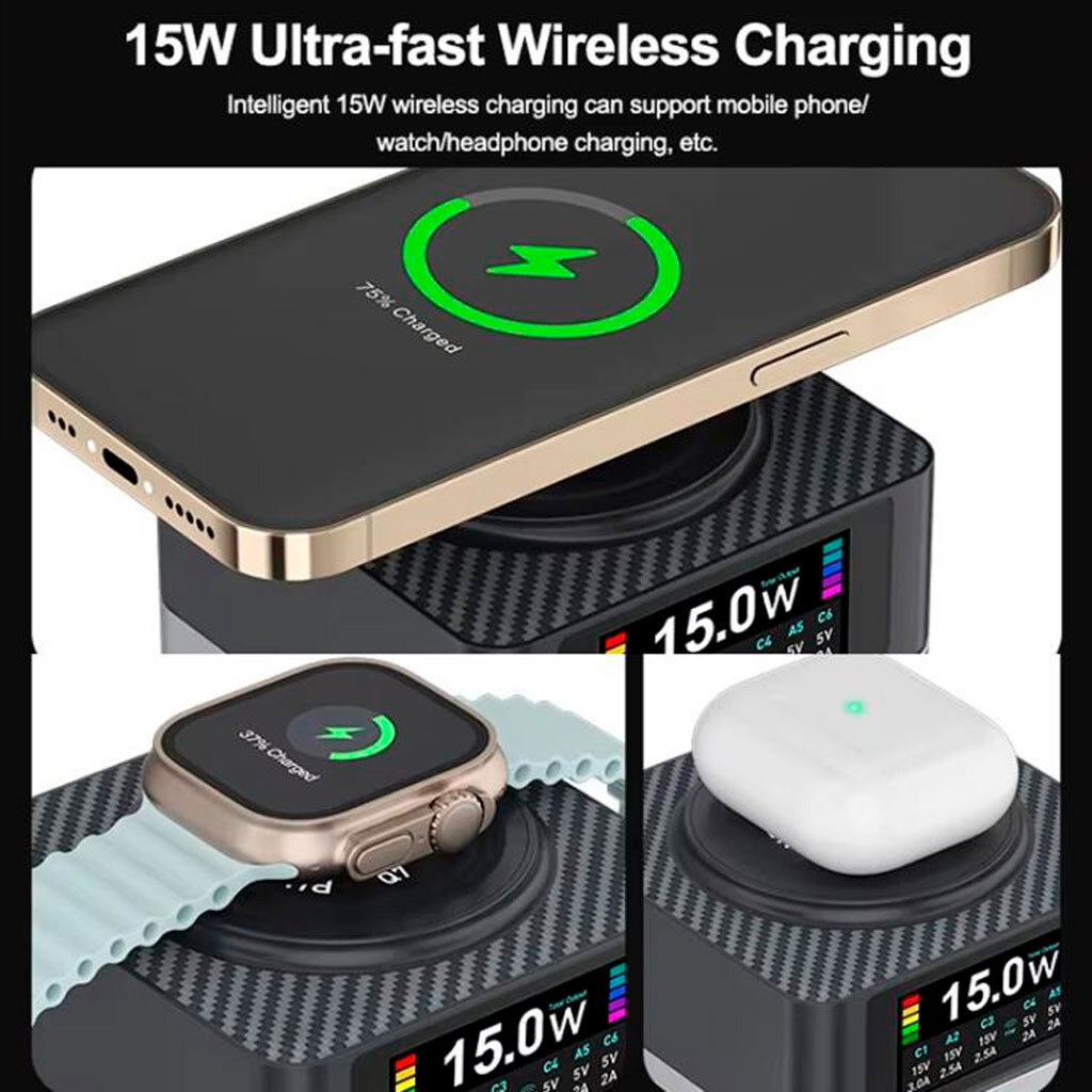 Мережева зарядна станція Relife Q7, Сірий - № 3 Мережева зарядна станція Relife Q7, Сірий - № 3