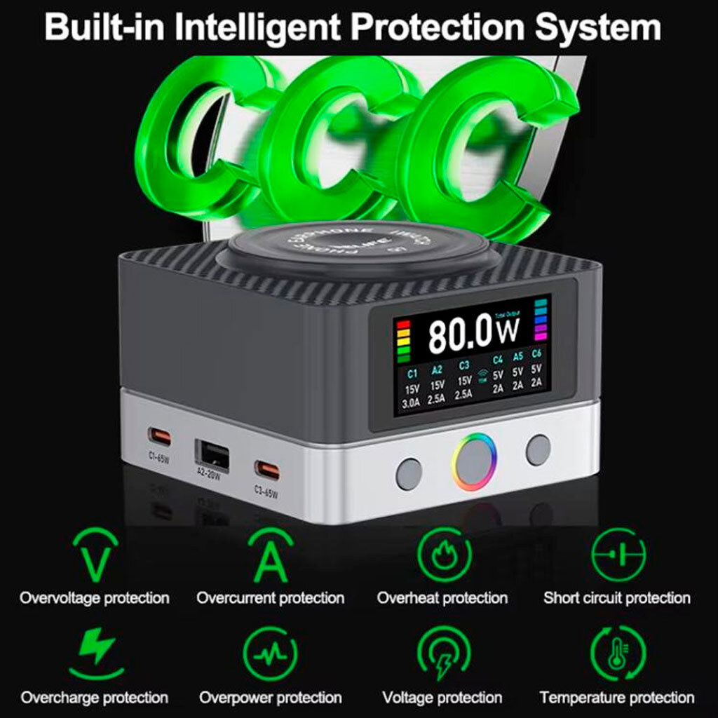 Мережева зарядна станція Relife Q7, Сірий - № 4 Мережева зарядна станція Relife Q7, Сірий - № 4