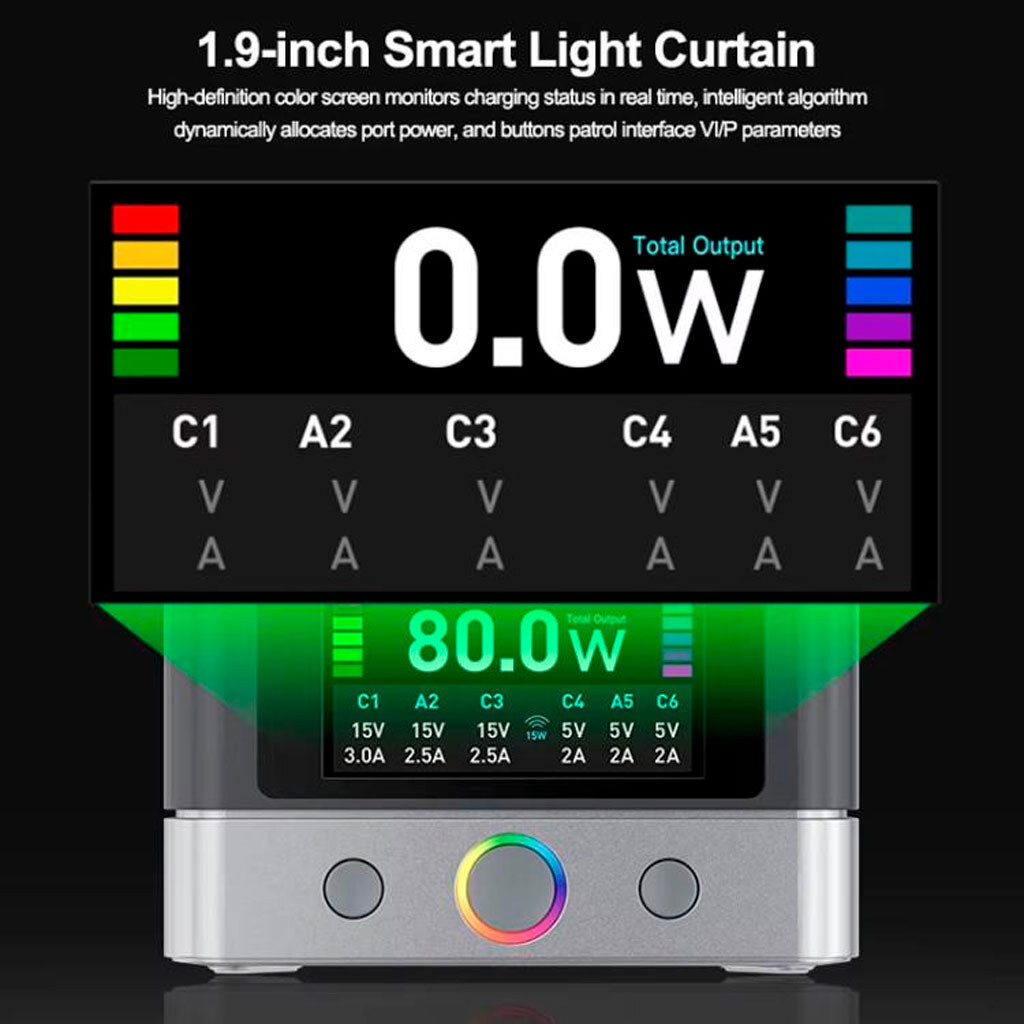 Мережева зарядна станція Relife Q7, Сірий - № 5 Мережева зарядна станція Relife Q7, Сірий - № 5
