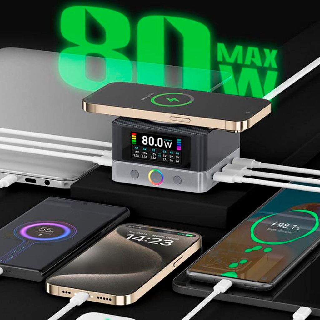 Мережева зарядна станція Relife Q7, Сірий - № 7 Мережева зарядна станція Relife Q7, Сірий - № 7