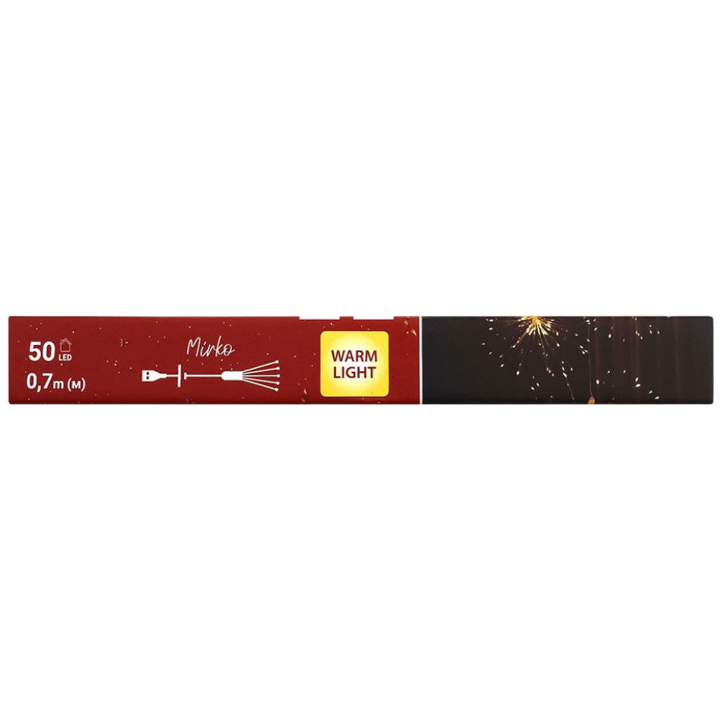 Гирлянда декоративная USB "Фейерверк", 50 ламп, Mirko - № 2 Гирлянда декоративная USB "Фейерверк", 50 ламп, Mirko - № 2