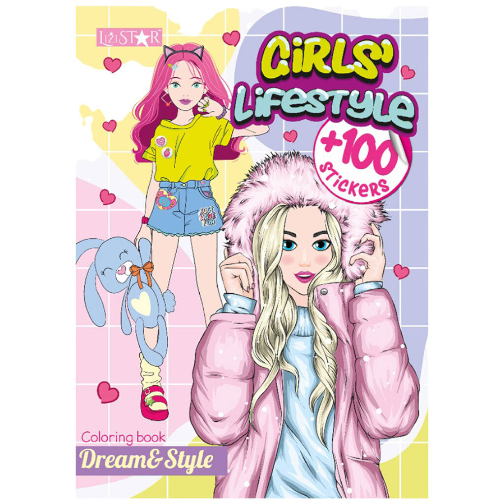 Книга-раскраска детская издательство LiziSTAR серия "Dream&Style", LiziSTAR - № 1 Книга-раскраска детская издательство LiziSTAR серия "Dream&Style", LiziSTAR - № 1