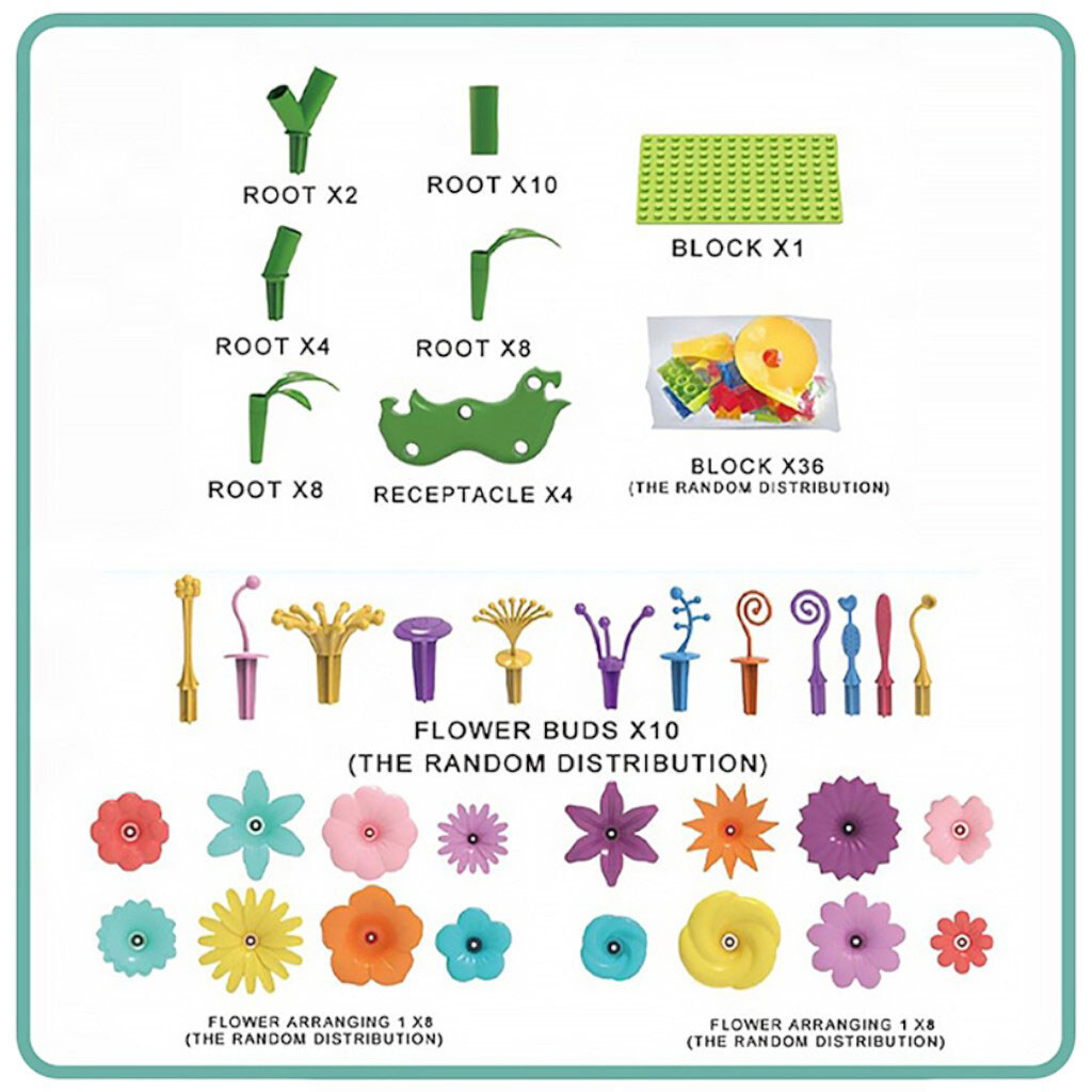 Конструктор дитячий пластиковий "Квіткова композиція" - № 5 Конструктор дитячий пластиковий "Квіткова композиція" - № 5