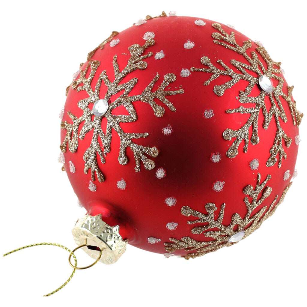 Кулька ялинкова скляна з візерунком, d=8 см - № 2 Кулька ялинкова скляна з візерунком, d=8 см - № 2