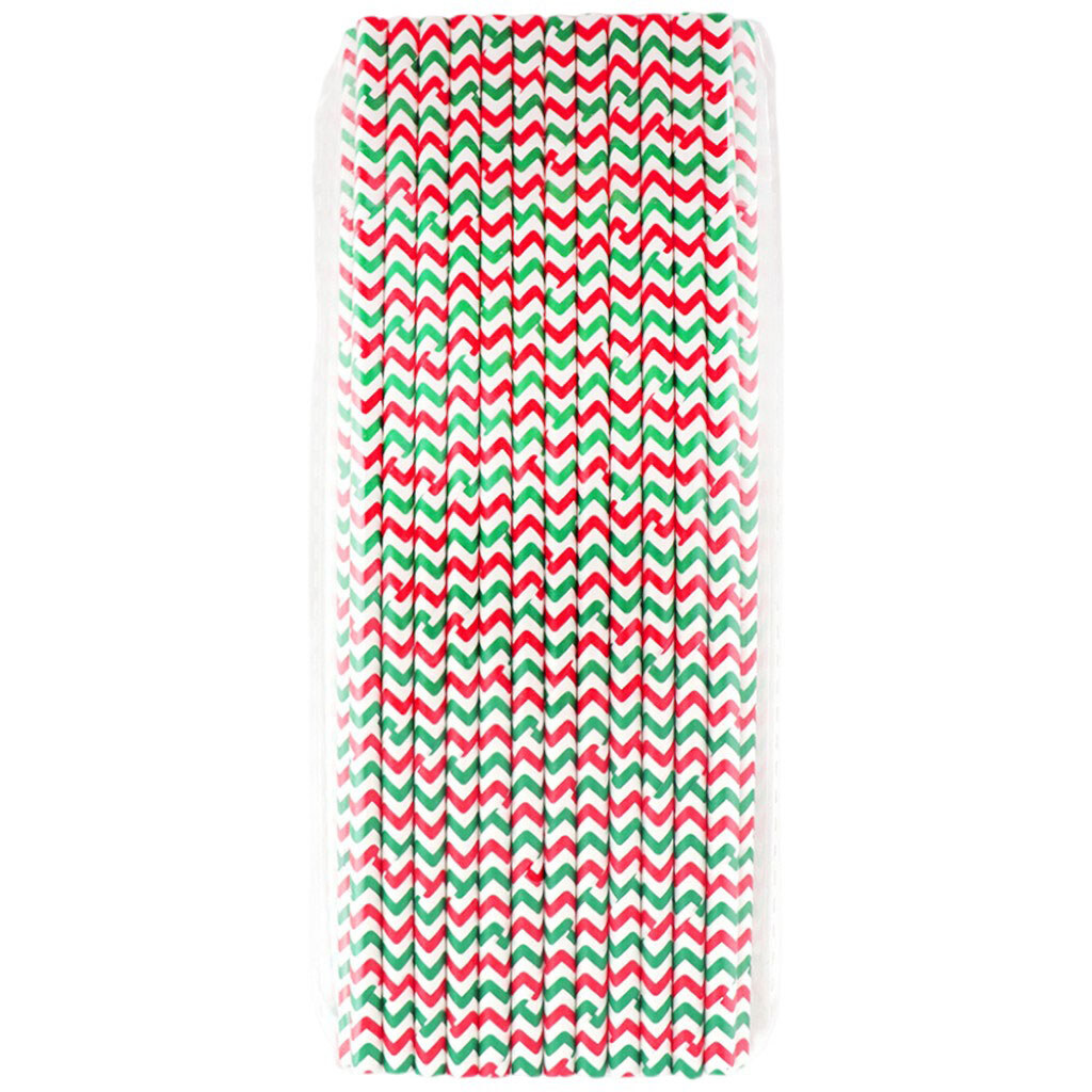 Набір трубочок для напоїв паперових кольорових, 25 шт - № 3 Набір трубочок для напоїв паперових кольорових, 25 шт - № 3