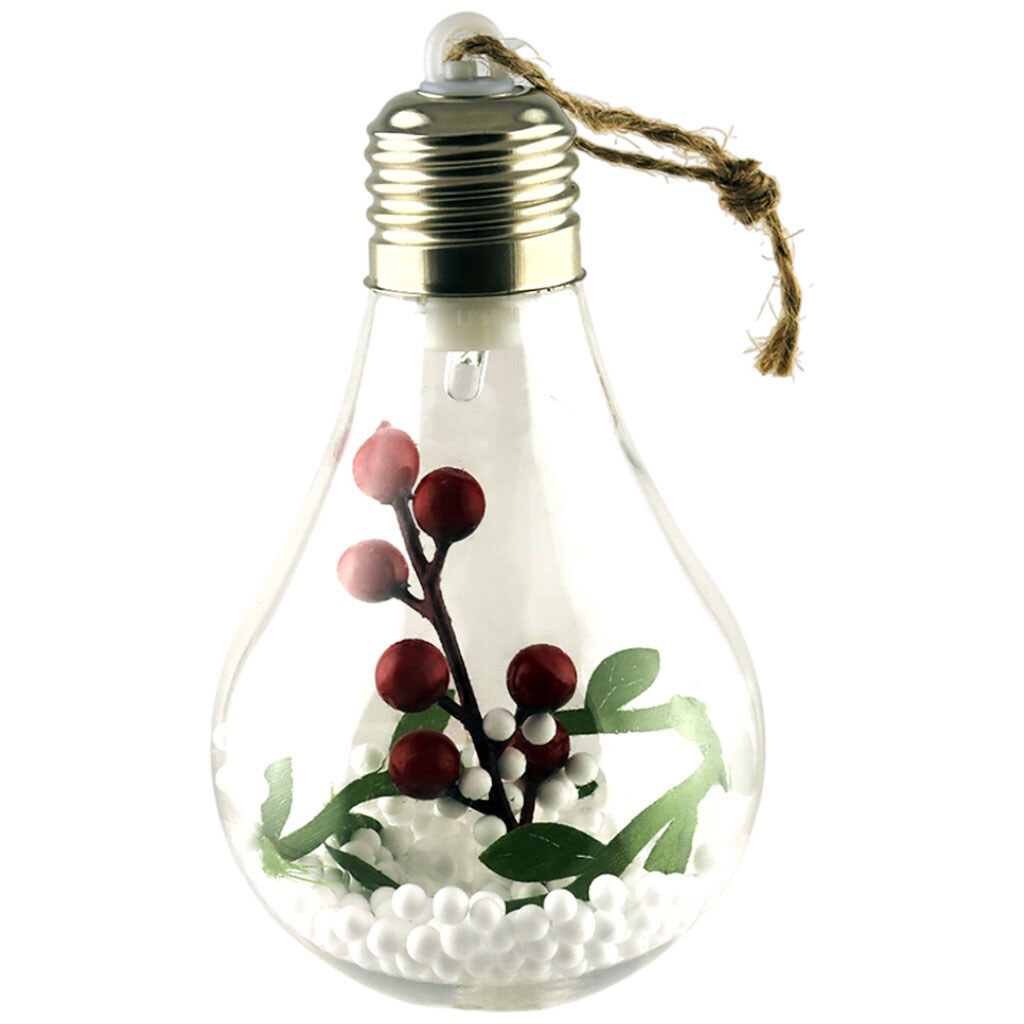 Прикраса новорічна з LED-підсвіткою "Лампочка" - № 1 Прикраса новорічна з LED-підсвіткою "Лампочка" - № 1