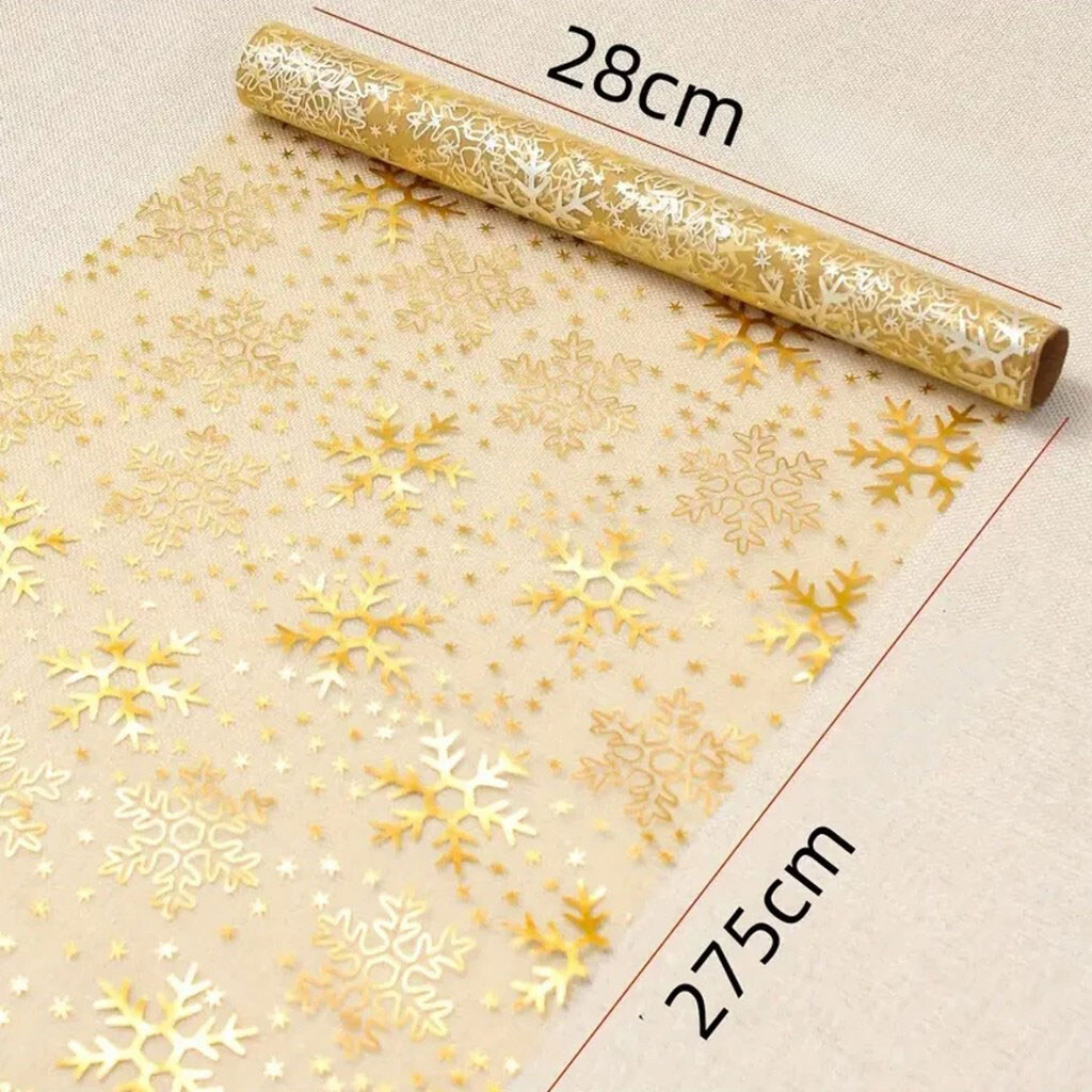 Скатерть-ранер декоративная принт "Снежинки", 28x275 см - № 2 Скатерть-ранер декоративная принт "Снежинки", 28x275 см - № 2