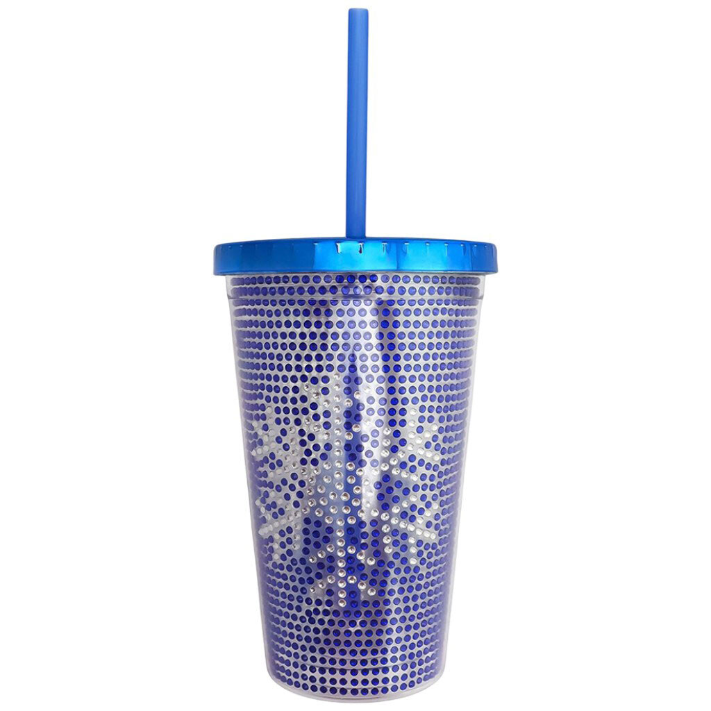 Стакан пластиковий з кришкою та трубочкою "Різдвяний", 450 мл - № 2 Стакан пластиковий з кришкою та трубочкою "Різдвяний", 450 мл - № 2