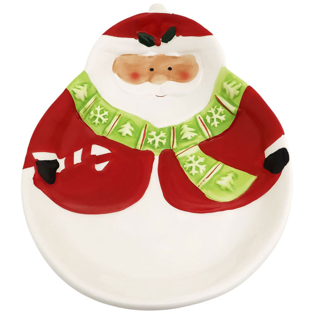 Тарілка порцелянова фігурна "Санта", 23,5х17,5х4 см - № 1 Тарілка порцелянова фігурна "Санта", 23,5х17,5х4 см - № 1