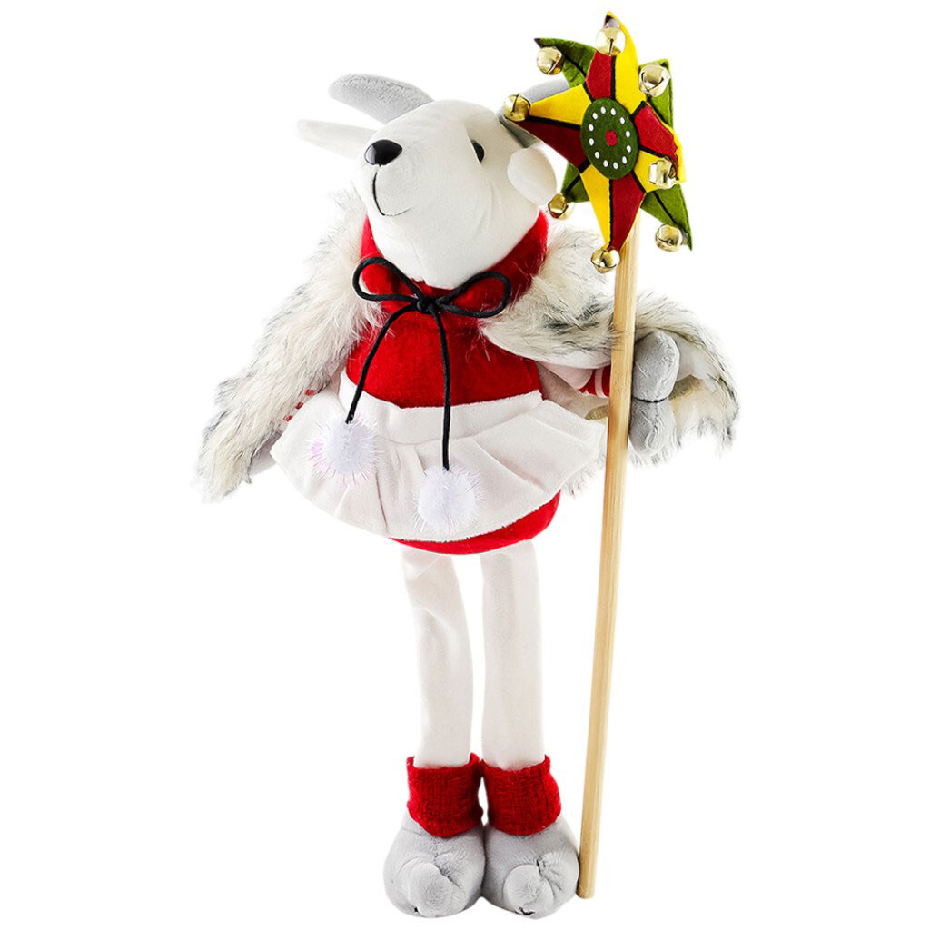 Фигурка декоративная новогодняя "Коза со звездой", 37 см - № 1 Фигурка декоративная новогодняя "Коза со звездой", 37 см - № 1