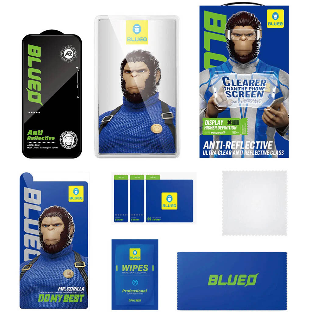 Захисне скло Apple iPhone 17 Pro Max, Blueo AR Anti-Reflective, Чорний - № 4 Захисне скло Apple iPhone 17 Pro Max, Blueo AR Anti-Reflective, Чорний - № 4