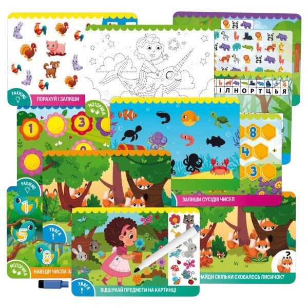 Игра развивающая, карты, пиши-стирай "Панда", Vladi Toys - № 3 Игра развивающая, карты, пиши-стирай "Панда", Vladi Toys - № 3