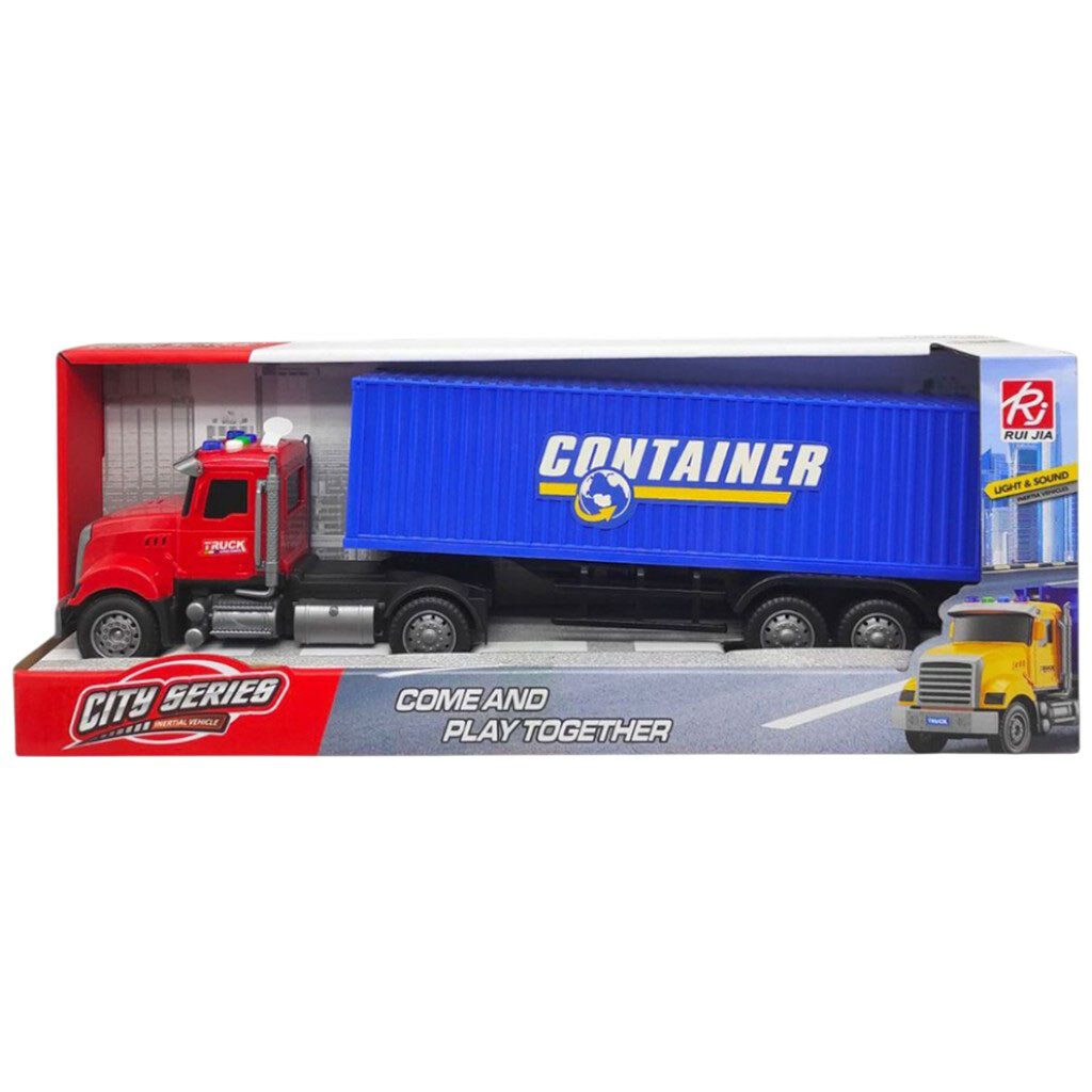 Машина вантажівка, інерційна, озвучена, зі світлом, в коробці, 44,6x10x16,6 см, Mic - № 1 Машина вантажівка, інерційна, озвучена, зі світлом, в коробці, 44,6x10x16,6 см, Mic - № 1