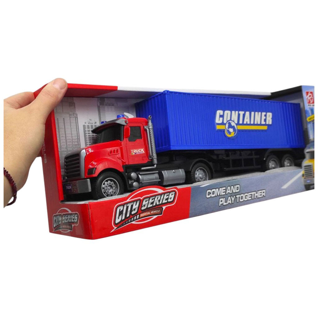 Машина вантажівка, інерційна, озвучена, зі світлом, в коробці, 44,6x10x16,6 см, Mic - № 2 Машина вантажівка, інерційна, озвучена, зі світлом, в коробці, 44,6x10x16,6 см, Mic - № 2