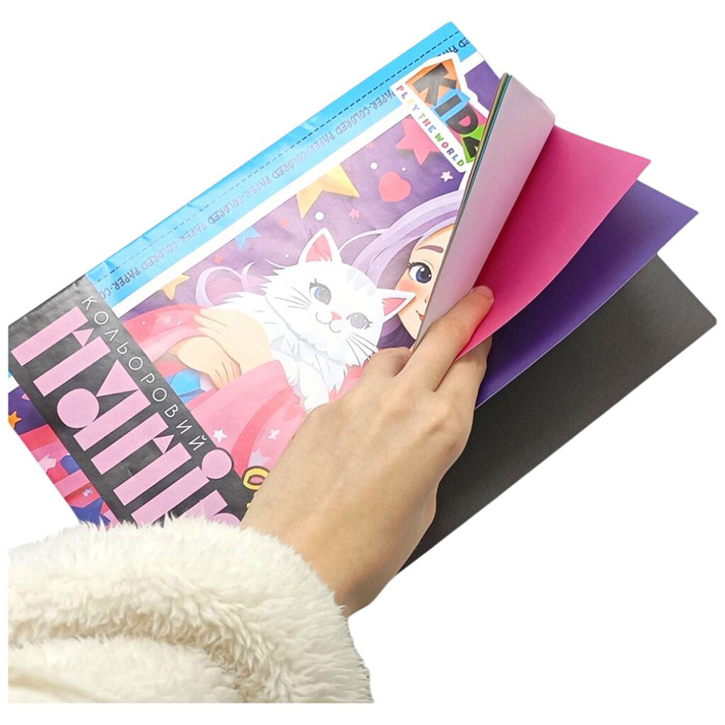 Набор цветной бумаги двусторонняя, глянцевая 210х297 мм, 8 листов, Art Studio Of Happiness - № 2 Набор цветной бумаги двусторонняя, глянцевая 210х297 мм, 8 листов, Art Studio Of Happiness - № 2