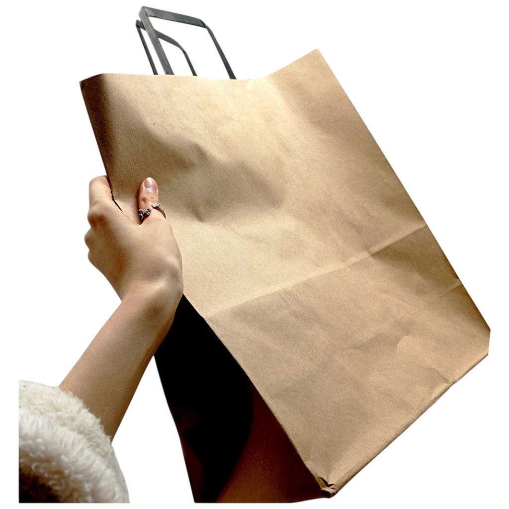 Пакет бумажный с ручками, бурый, 32х15х38, Bourgeois - № 2 Пакет бумажный с ручками, бурый, 32х15х38, Bourgeois - № 2