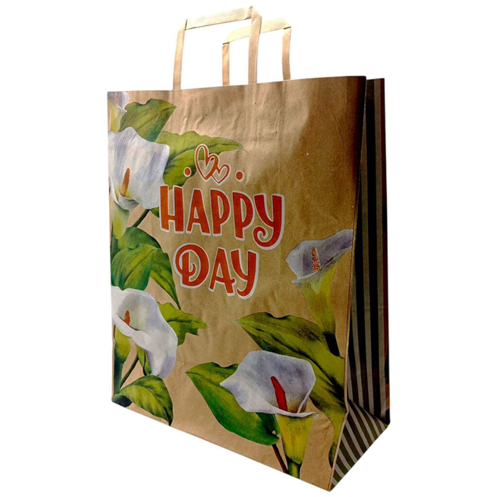 Пакет бумажный с ручками, бурый, 32х15х38, Bourgeois - № 1 Пакет бумажный с ручками, бурый, 32х15х38, Bourgeois - № 1