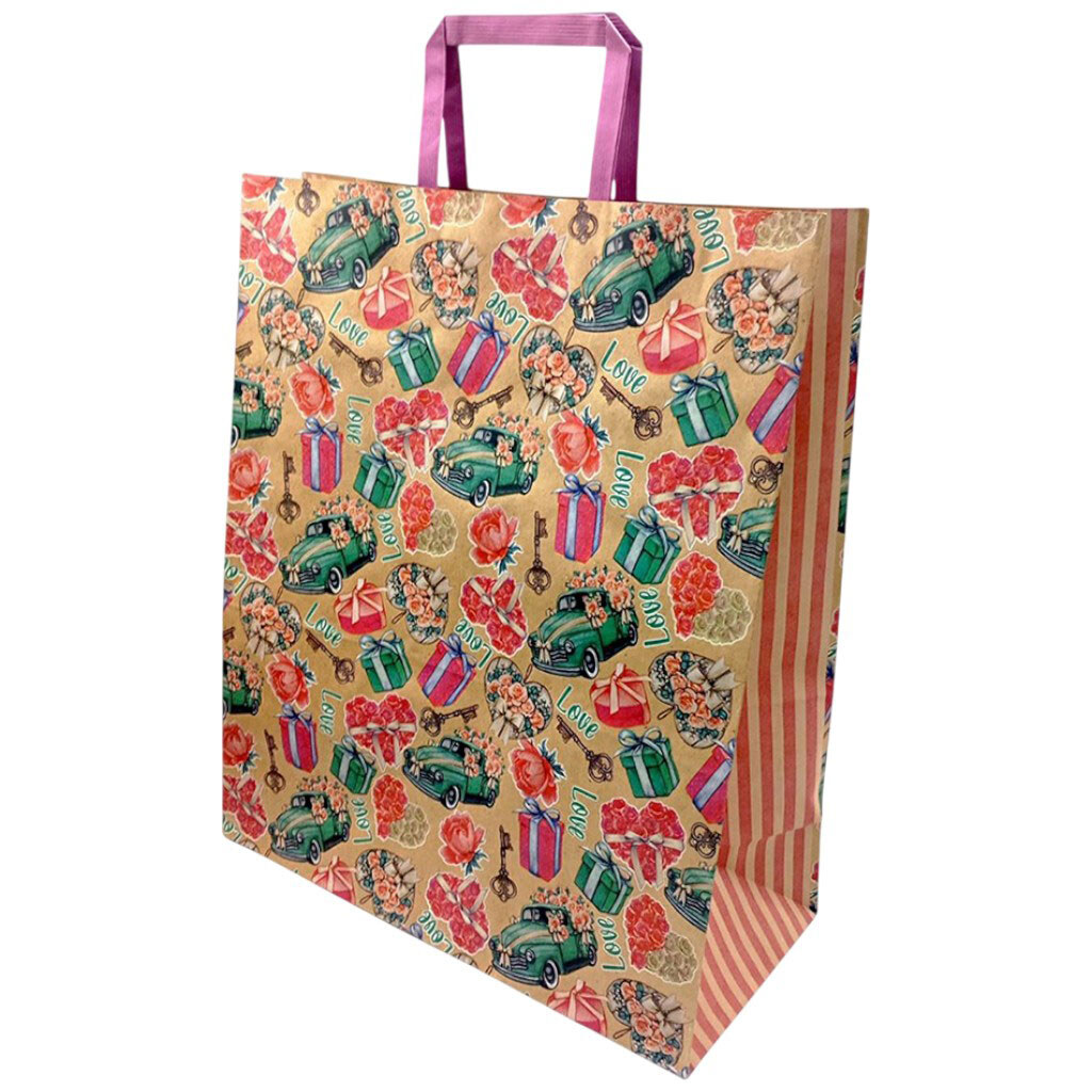 Пакет бумажный с ручками, бурый, 32х15х38 см, Bourgeois - № 1 Пакет бумажный с ручками, бурый, 32х15х38 см, Bourgeois - № 1