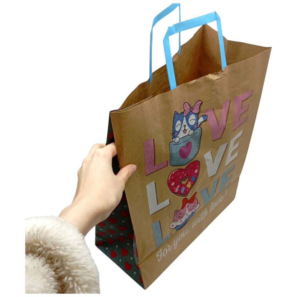 Пакет бумажный с ручками, бурый, 32х15х38 см, Bourgeois - № 2 Пакет бумажный с ручками, бурый, 32х15х38 см, Bourgeois - № 2