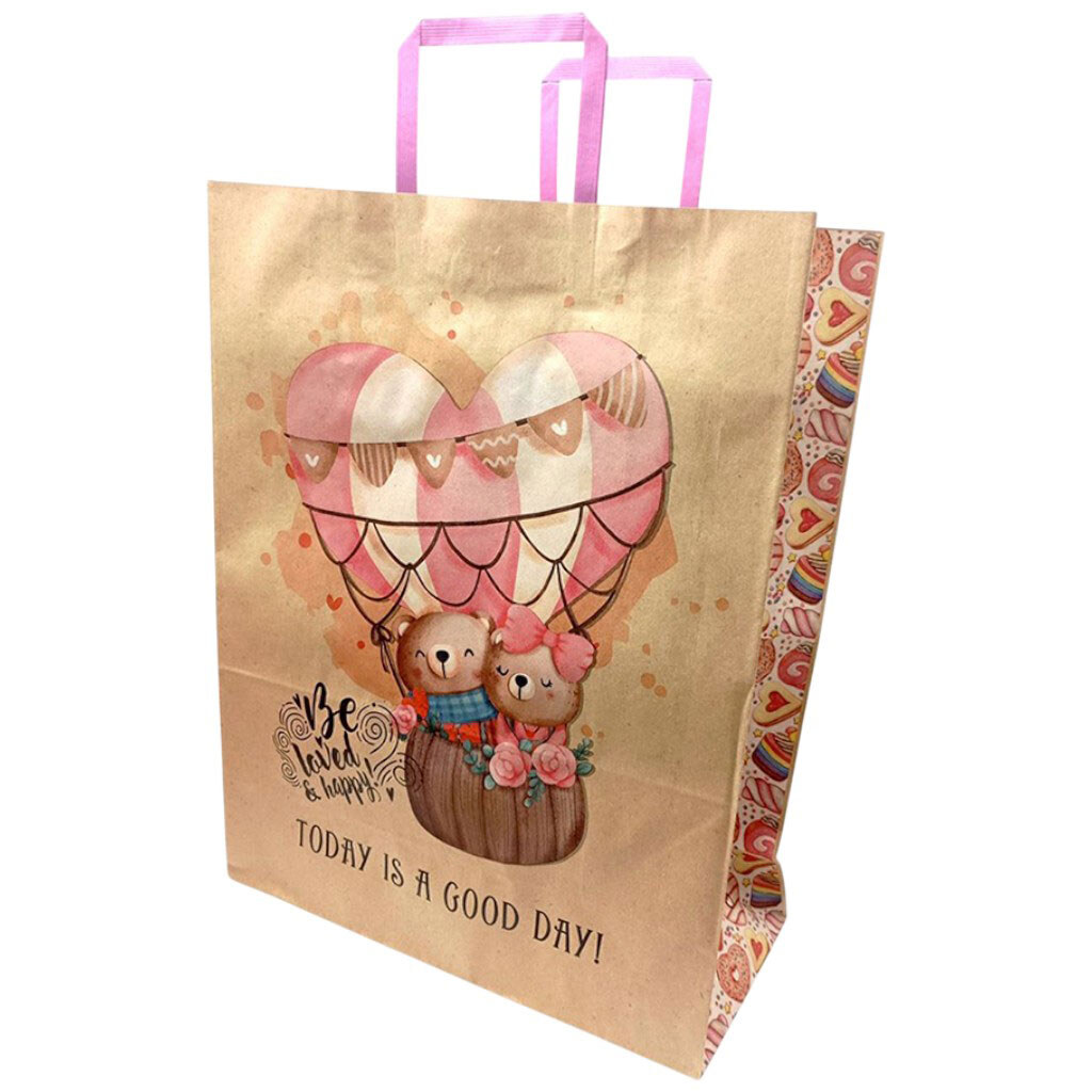 Пакет бумажный с ручками, бурый, 32х15х42см, Bourgeois - № 1 Пакет бумажный с ручками, бурый, 32х15х42см, Bourgeois - № 1