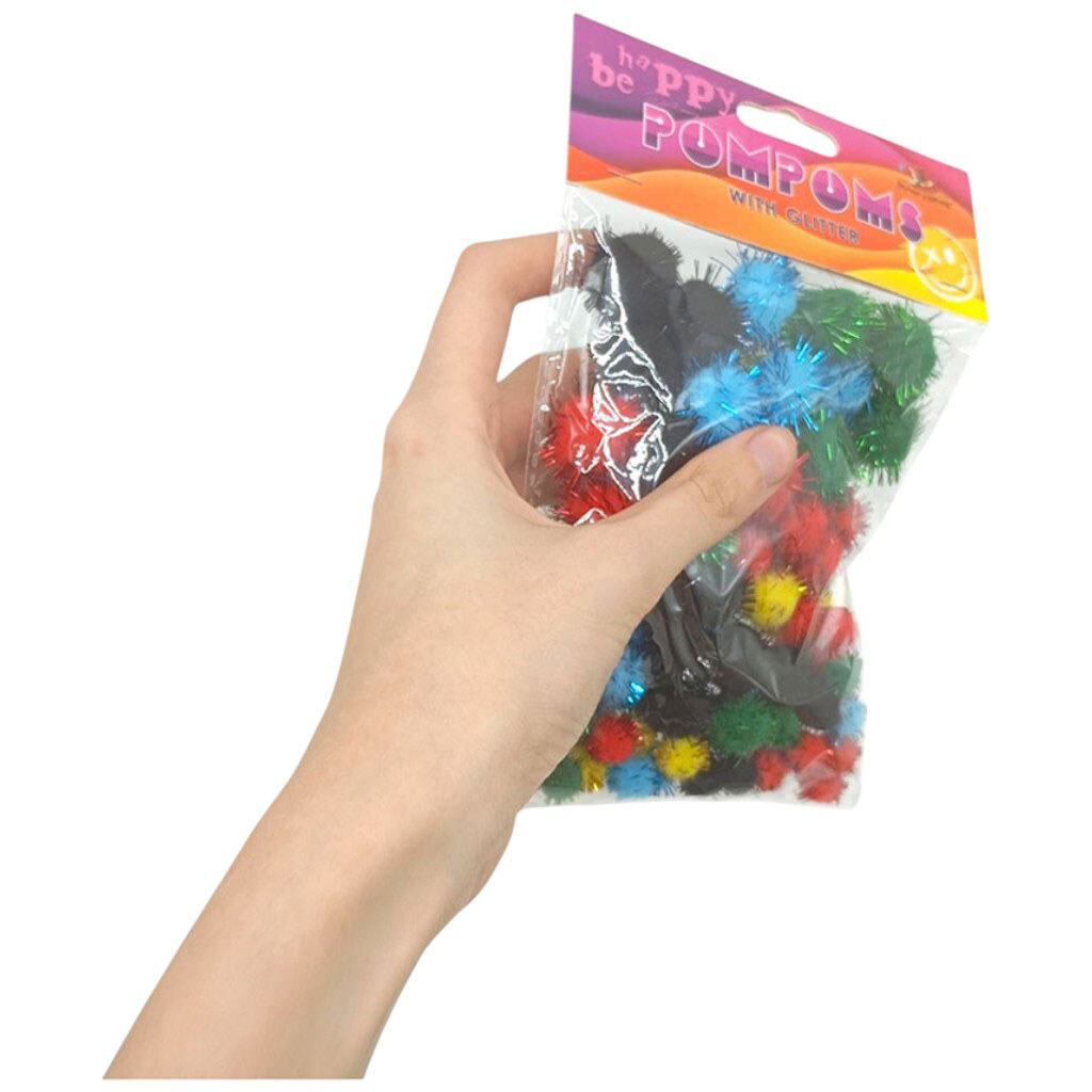 Помпони блискучі, 18мм, 8 кольорів, 40шт., Art Studio Of Happiness - № 2 Помпони блискучі, 18мм, 8 кольорів, 40шт., Art Studio Of Happiness - № 2
