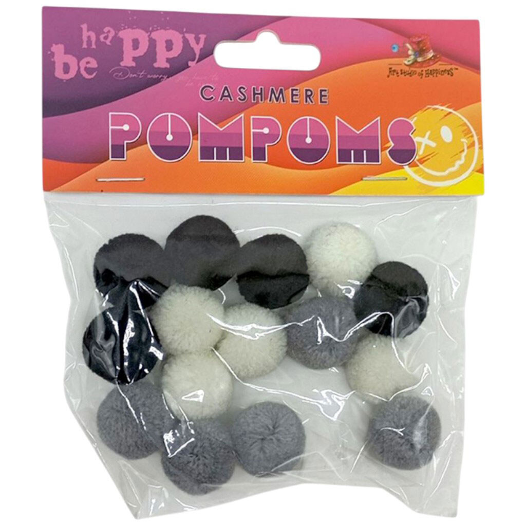 Помпоны, кашемировые 2см, 3 цвета, 15шт, Art Studio Of Happiness - № 1 Помпоны, кашемировые 2см, 3 цвета, 15шт, Art Studio Of Happiness - № 1
