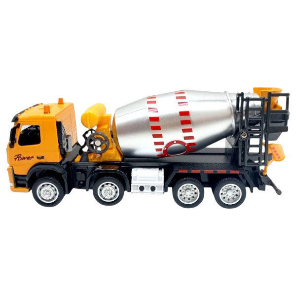 Стройтехника мет. "VOLVO: Автобетоносмеситель", бат, свет, звук, подвижные детали, в короб. 28x14x10см, Автопром - № 1 Стройтехника мет. "VOLVO: Автобетоносмеситель", бат, свет, звук, подвижные детали, в короб. 28x14x10см, Автопром - № 1