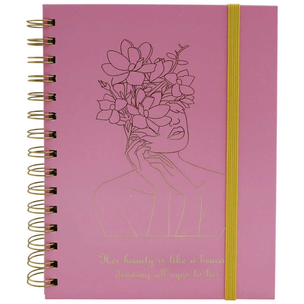 Блокнот А5 на спирали "Девушка", 96 листов - № 1 Блокнот А5 на спирали "Девушка", 96 листов - № 1