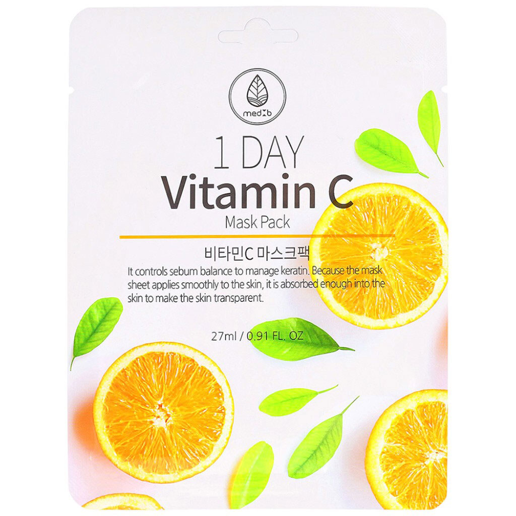 Маска для лица тканевая MED B 1 Day с витамином С, 27 мл - № 1 Маска для лица тканевая MED B 1 Day с витамином С, 27 мл - № 1