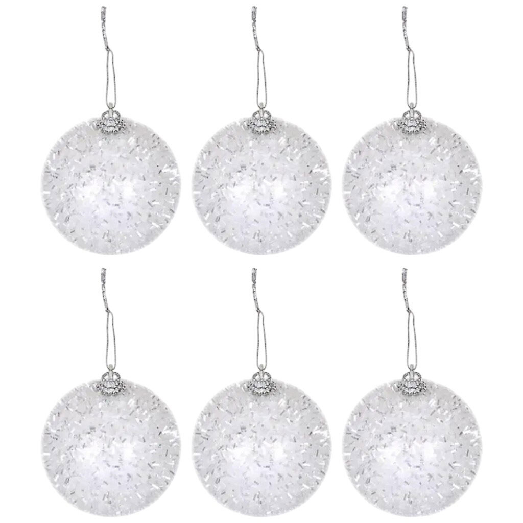 Набор белых пушистых елочных шариков "Mirko", d=6 см, Mirko - № 1 Набор белых пушистых елочных шариков "Mirko", d=6 см, Mirko - № 1