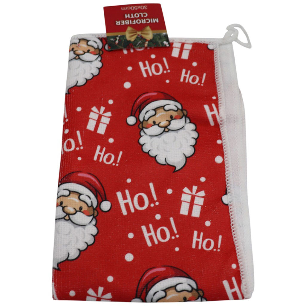 Полотенце кухонное микрофибра с рождественским принтом, 30х50 см - № 1 Полотенце кухонное микрофибра с рождественским принтом, 30х50 см - № 1