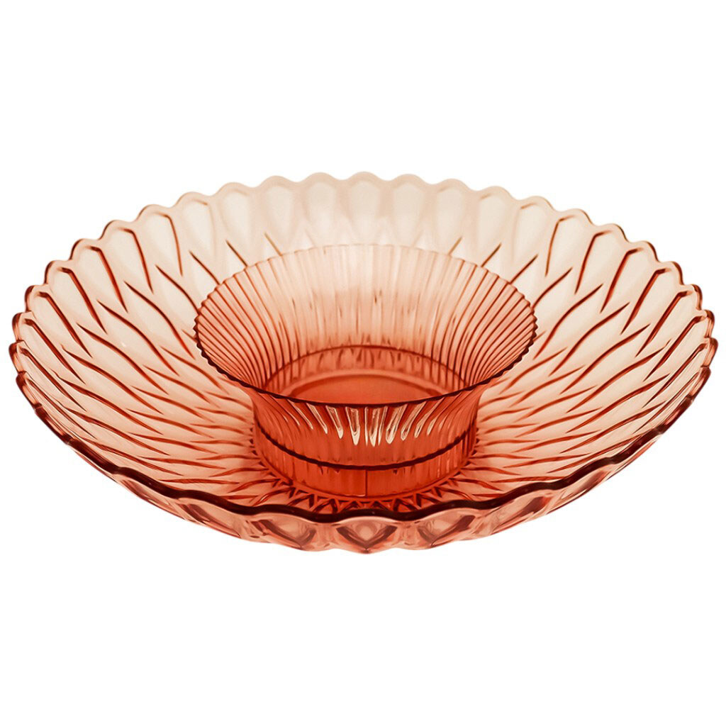 Фруктовниця пластикова кругла на ніжці мікс, 25х11,5 см - № 2 Фруктовниця пластикова кругла на ніжці мікс, 25х11,5 см - № 2