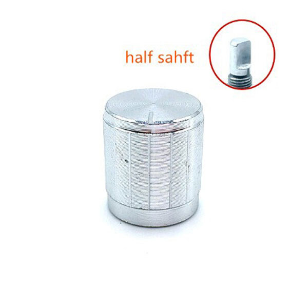 Ручки для потенциометров KNOB-D-SHAFT-AL-15X17X6-SILVER - № 1 Ручки для потенциометров KNOB-D-SHAFT-AL-15X17X6-SILVER - № 1