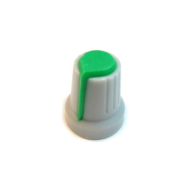Ручки для потенціометрів KNOB-PLG-15X17X6-GREEN - № 1 Ручки для потенціометрів KNOB-PLG-15X17X6-GREEN - № 1