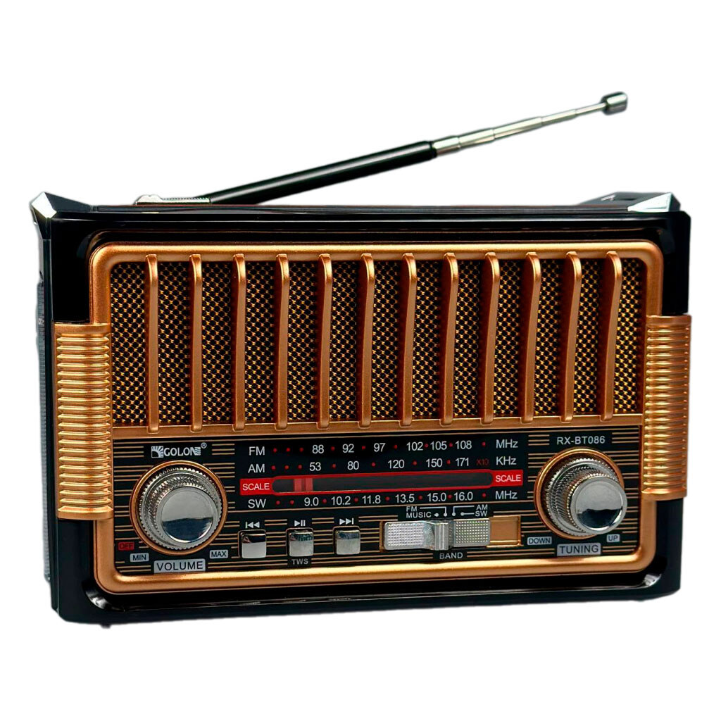 Радіоприймач Golon RX-BT086, Золотий - № 1 Радіоприймач Golon RX-BT086, Золотий - № 1