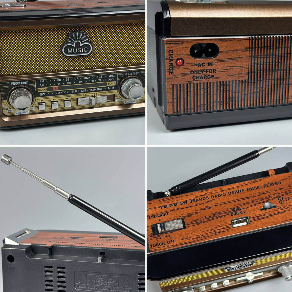 Радиоприемник Golon RX-BT087, Розовый - № 5 Радиоприемник Golon RX-BT087, Розовый - № 5