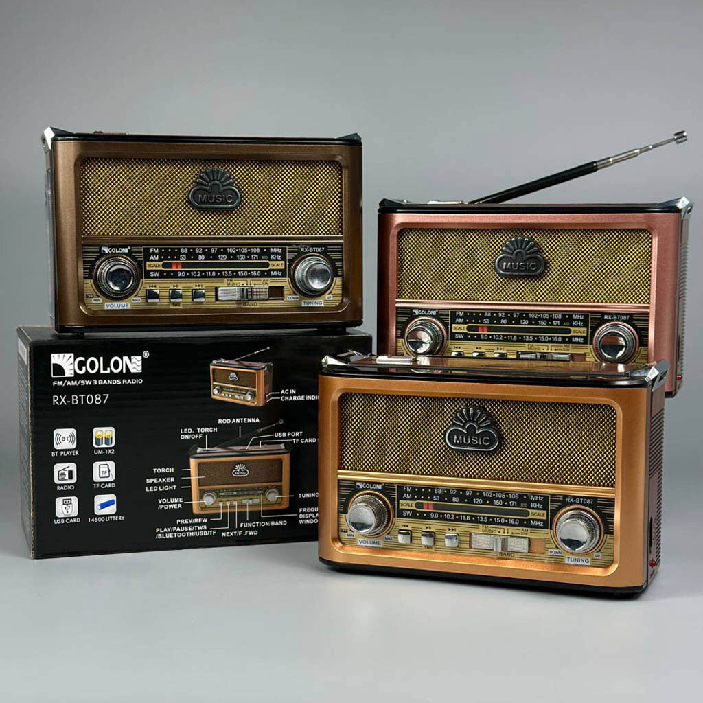 Радиоприемник Golon RX-BT087, Розовый - № 7 Радиоприемник Golon RX-BT087, Розовый - № 7