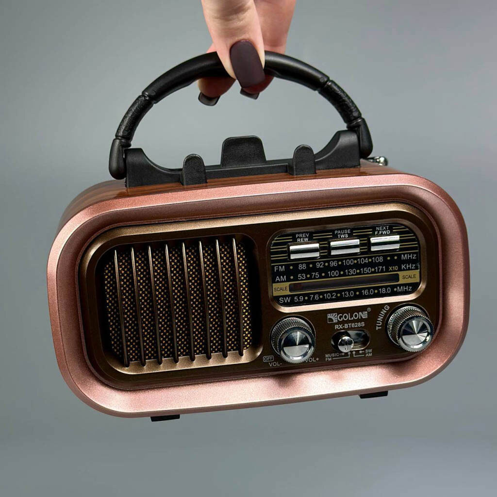 Радиоприемник Golon RX-BT628S, Коричневый - № 5 Радиоприемник Golon RX-BT628S, Коричневый - № 5