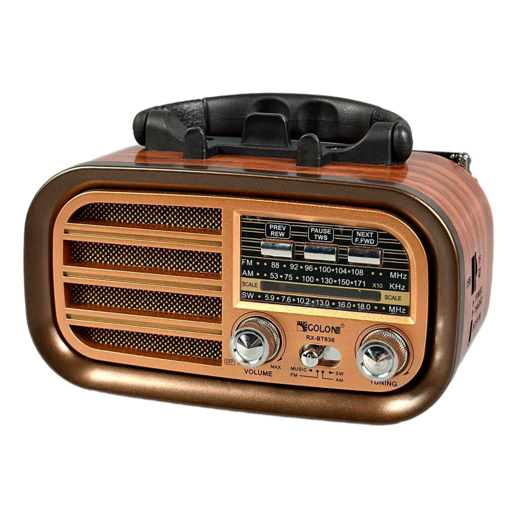 Радиоприемник Golon RX-BT638, Золотой - № 1 Радиоприемник Golon RX-BT638, Золотой - № 1