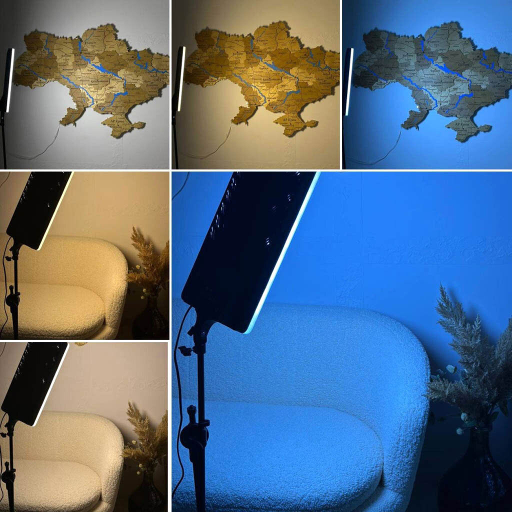 Прямокутна LED лампа Ring Light RL-24, Чорний - № 6 Прямокутна LED лампа Ring Light RL-24, Чорний - № 6