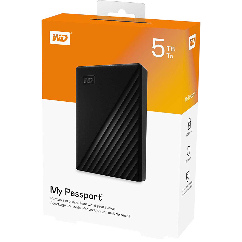 HDD-накопичувач WD My Passport, 5 Тб., Чорний - № 9 HDD-накопичувач WD My Passport, 5 Тб., Чорний - № 9