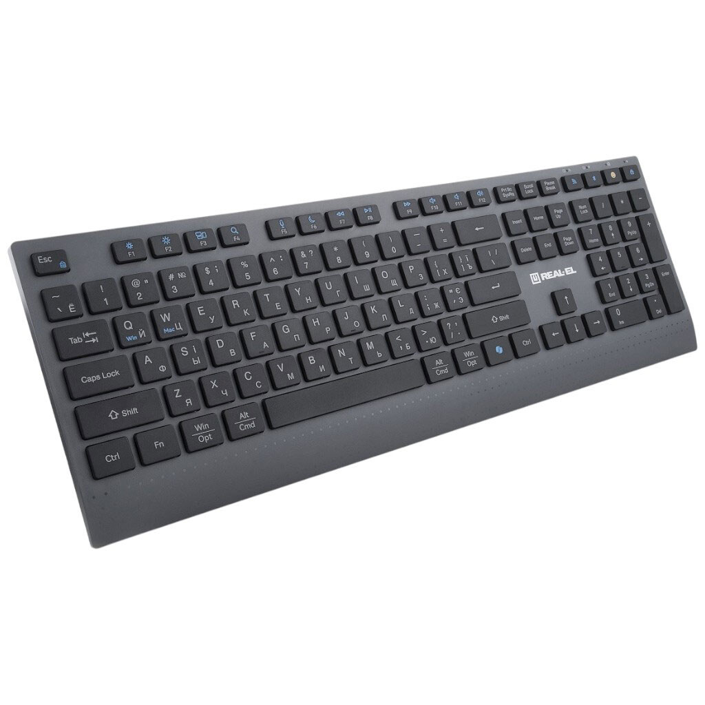 Клавіатура REAL-EL RK-715W, Чорний - № 1 Клавіатура REAL-EL RK-715W, Чорний - № 1