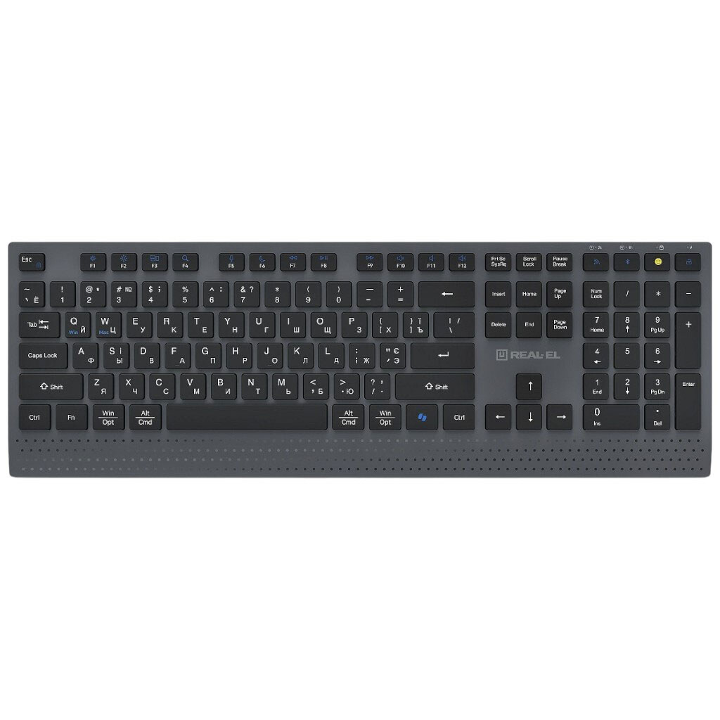 Клавіатура REAL-EL RK-715W, Чорний - № 2 Клавіатура REAL-EL RK-715W, Чорний - № 2